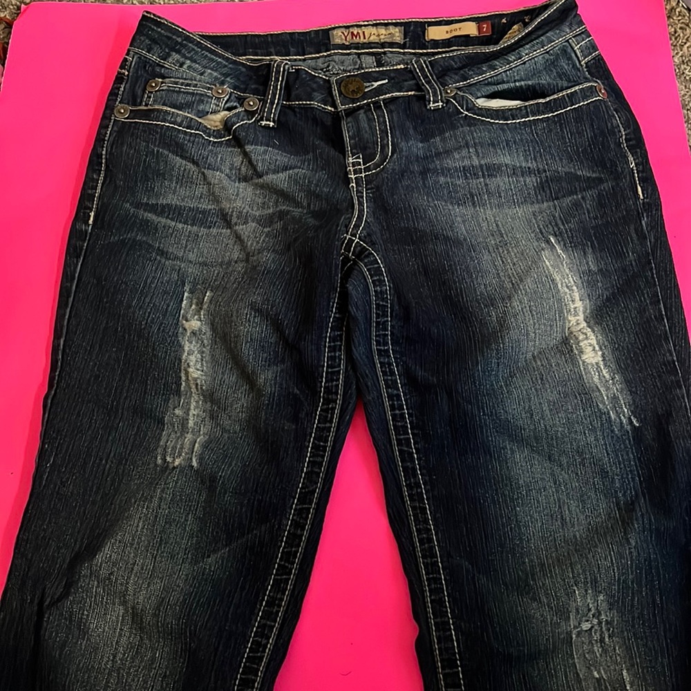 Dark Wash Blue Jeans